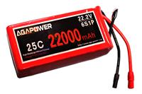 AGA POWER Li-Po 22000mAh 22.2V 6S 25C Softcase 54x123x215мм AS150+XT150 [AGA25-22000-6S-S]